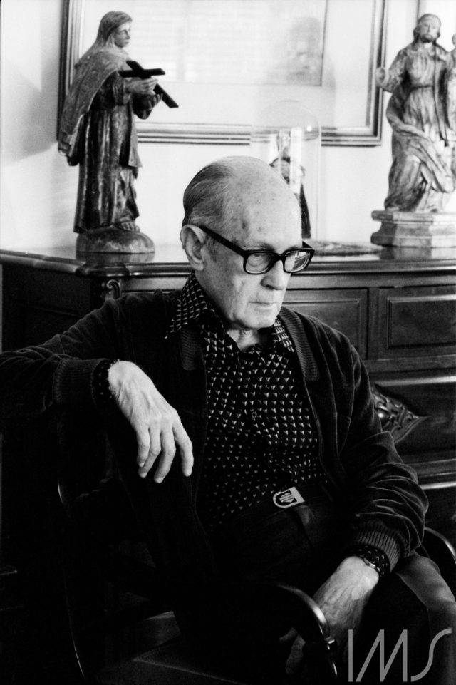 Carlos Drummond de Andrade, 1982. Foto de Madalena Schwartz / Acervo IMS