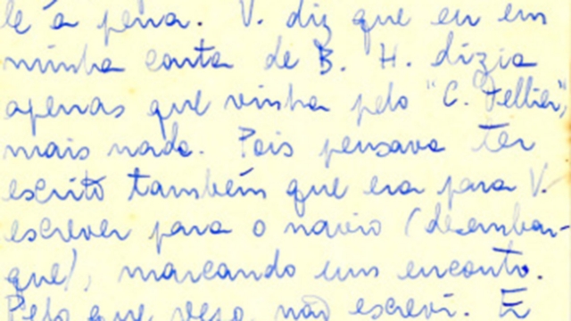 Carta de Francisco Iglésias para Otto Lara Resende, em 1958