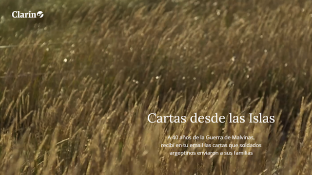 Projeto Cartas desde las Islas, do jornal argentino Clarín