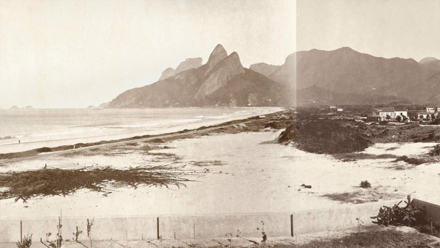 Praia de Ipanema e morro Dois Irmãos (detalhe), c. 1900. Coleção José Baptista Barreira Vianna/ Acervo IMS