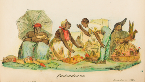 Quitandeiras. Atribu&iacute;do a Joaquim Lopes de Barros Cabral Teive.  1841. Acervo de Iconografia / Instituto Moreira Salles 