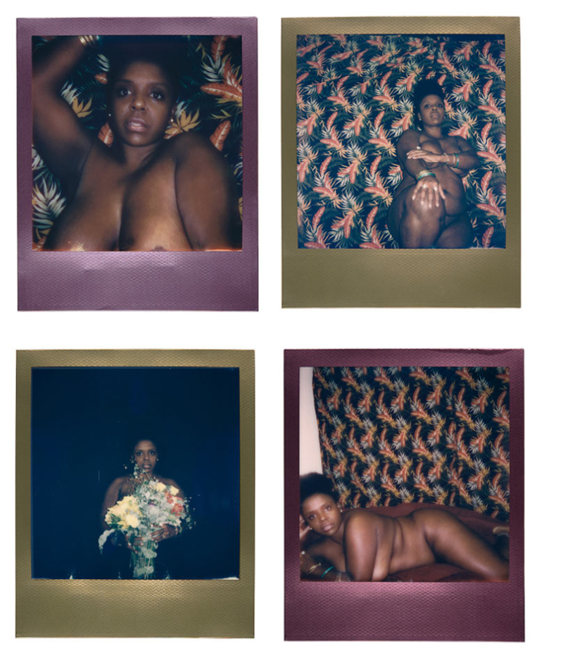 Val Souza. Sem título #1, #2, #3 e #4, da série Estudos de Vênus #1, 2020-22. Filme instantâneo colorido (Polaroid), 10,8 x 8,9 cm (cada). Coleção  Arte Contemporânea/ Acervo IMS 