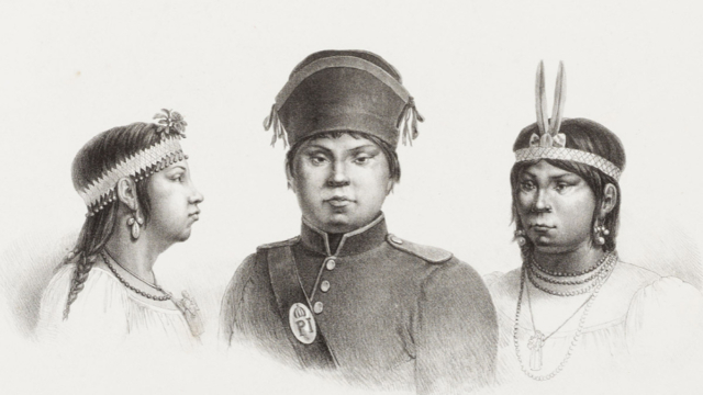 Gouaranis civilisés employés a Rio Janeiro comme artilleurs, 1834. Obra de Jean-Baptiste Debret