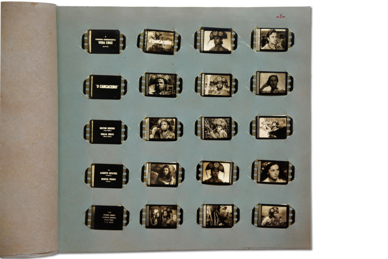 Álbum 5, página 1, Fotogramas de O cangaceiro (1953), de Lima Barreto. Obra de Eduardo Solon. Coleção de Arte Contemporânea / Acervo IMS 