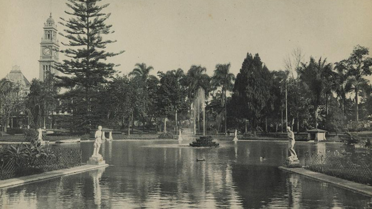 Jardim da Luz, 1902(?). São Paulo, SP. Foto de Guilherme Gaensly / Acervo FBN