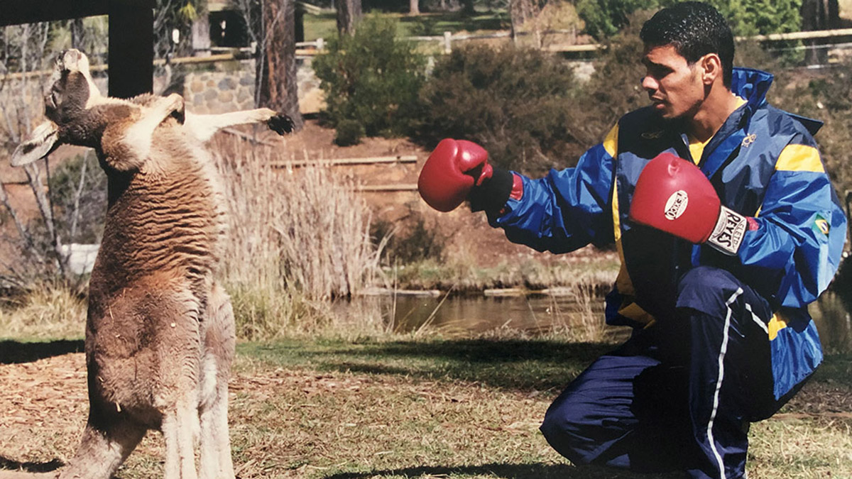 O boxeador brasileiro, Kelson Pinto. Austrália, 2000. Foto de Marcos André Pinto