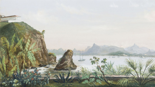 Vista do Rio de Janeiro tomada da Praia de Boa Viagem (atribu&iacute;do), 1850. Obra de Friedrich Hagedorn (detalhe). Acervo da Pinacoteca do Estado de S&atilde;o Paulo, Brasil. Cole&ccedil;&atilde;o Brasiliana/ Funda&ccedil;&atilde;o Estudar. Doa&ccedil;&atilde;o da Funda&ccedil;&atilde;o Estudar, 2007