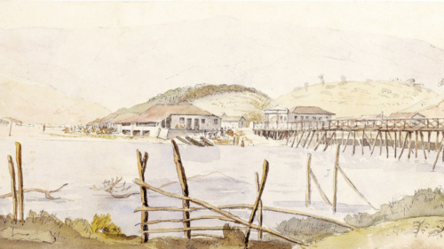 Cubat&atilde;o: pouso de tropeiros, 1825. Obra de William urchell (detalhe) / Acervo IMS